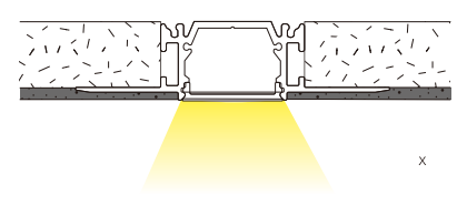 33 * 19 мм втянутые сухие стены гипсовый гипсовый светодиодный алюминиевый профиль для светодиодной ленты