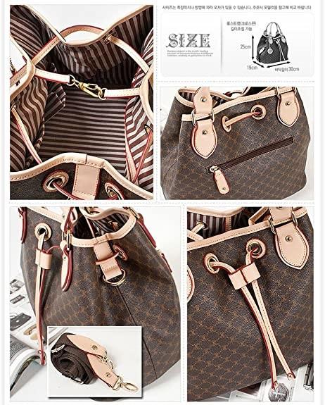 Leather Accents Twist Lock Luxury Brand Handbags For Neverfull GM MM