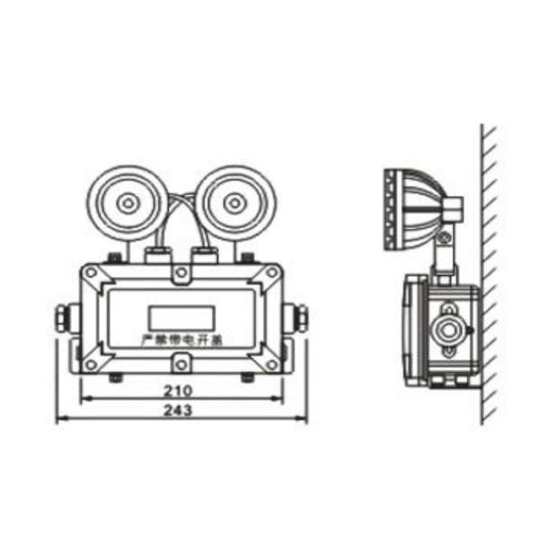 24h Hour Time Lithium Battery Green Rechargeable 6000K 100-240V LED Emergency Exit Light For Office Hotel Room Warehouse Corridor Passageway