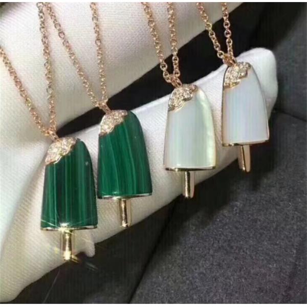 C Ice cream Necklace  18k gold  white gold yellow gold rose gold diamond earring  Jewelry factory in Shenzhen, China