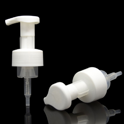 40mm Luxury Skin Care Foam Soap Pump Bottle Clear White Cosmetic Container