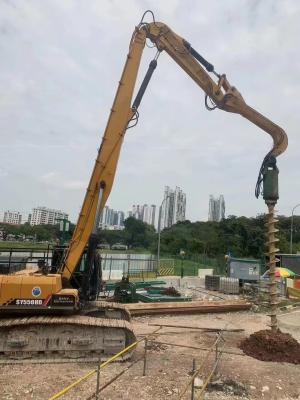 Q355B Hydraulic Vibratory Pile Driver , Vibratory Hammer For Excavator 33-33 Ton Long boom arm