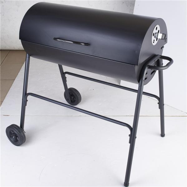 Outdoor Barbecue Trolley Charcoal Smoker BBQ Grill With Powder Coating Surface