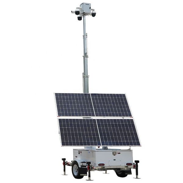 Hot Selling Solar Surveillance Tower Lighting Telescopic Light Tower Solar Light Tower for Mining