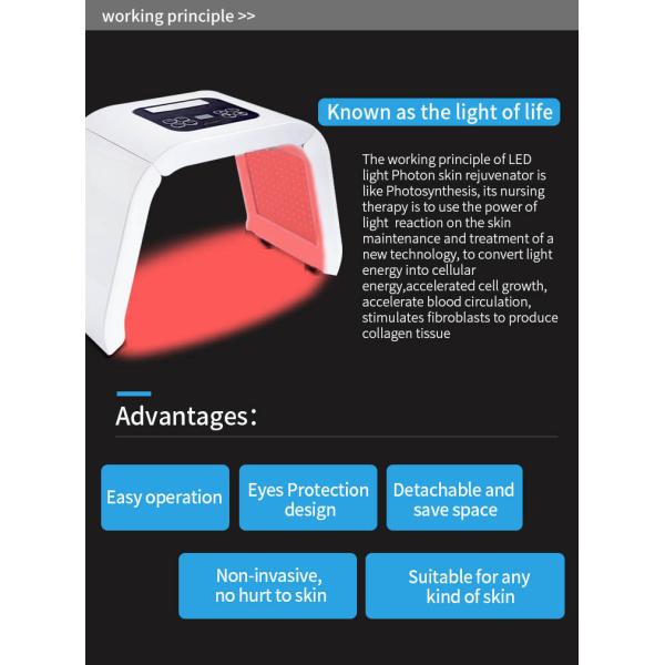 Ультракрасный прибор 417nm 100V-240V заботы кожи терапией света СИД