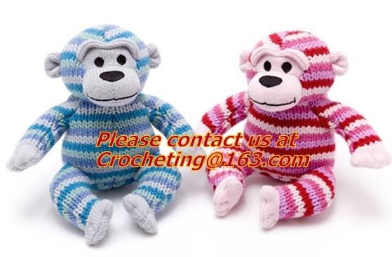 Fashion & Popular Hand Made Crochet Knitted Girl Doll, panda, toy, cotton yarn custom toys