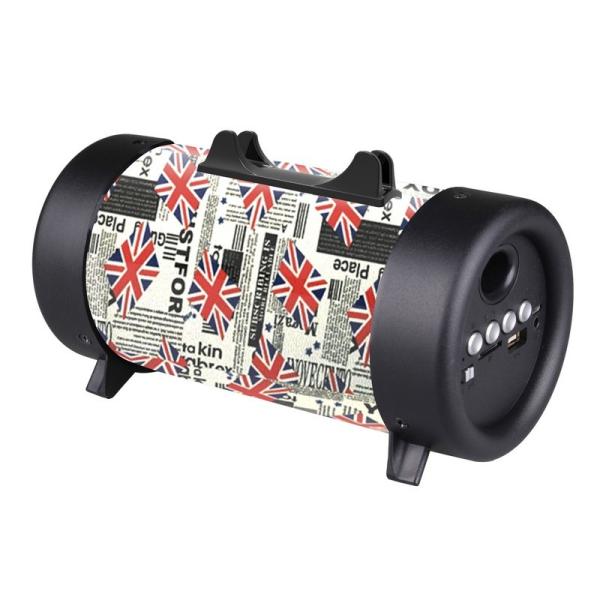 CH-M03 medium barrel with flashlight bluetooth speakerTwo hands free bluetooth speaker Blue / Camouflage Green / Flag