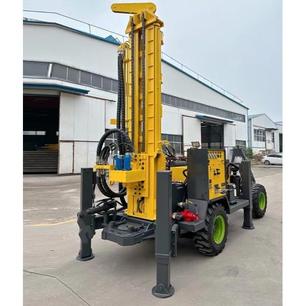 260m Ground Source Heat Pump / Wheeled Pneumatic Water Well Drilling Rig