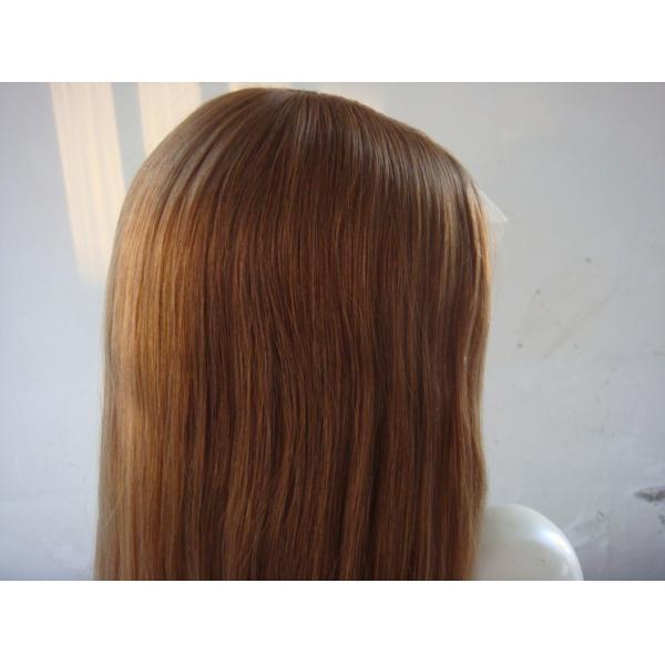 Adjustable 100 Human Hair Straight Ladies Wigs Average Cap Size