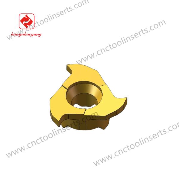 Plaquettes de fraisage CNC Wc-Co Revêtement PVD HY327R06-12220-R1.1 HYB208A Acier inoxydable et matériaux difficiles à usiner