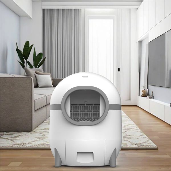 Mascotas Hot Sale Self-Cleaning Smart Cat Litter Box ABS Plastic Automatic Cleaning Quadrate Large Capacity 60L Eco-Friendly