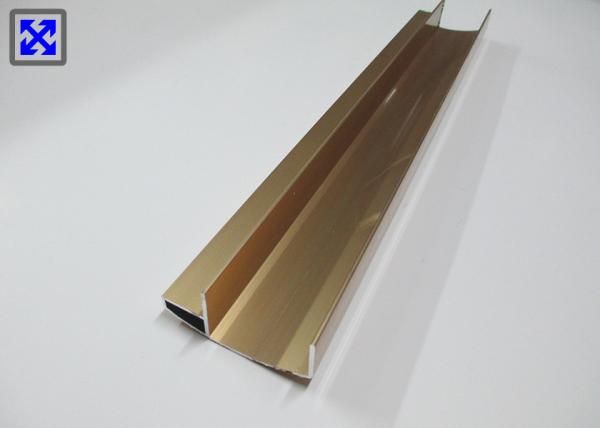 Shinning Golden Electrophoresis Aluminum Kitchen Profile Upmarket Customized
