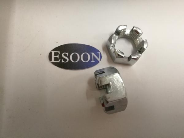 M14*1.5 Hex Thin Castle Nuts(DIN937),Zinc Plated Steel Surface,11mm Height,19mm diameter of the crown,M4-M100