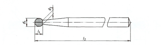 Red Fine 53-63 Dental Diamond Burs Stainless Steel Straight Diamond Bur