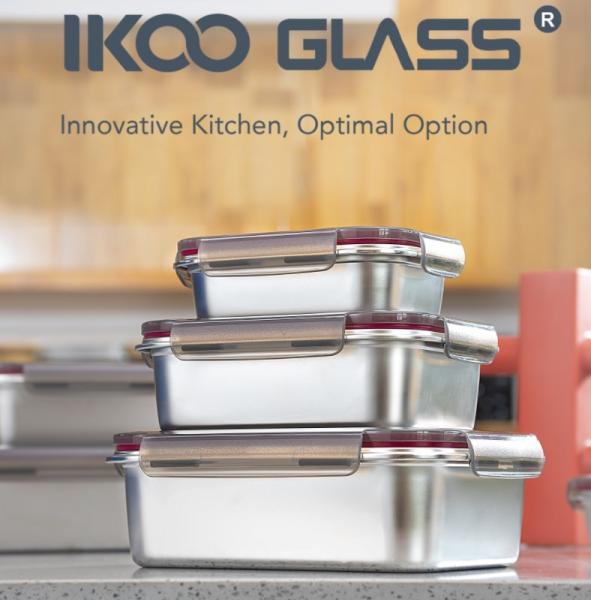 IKOO BPA Free Leak-proof Stainless Steel Food Storage Container with Airtight lid