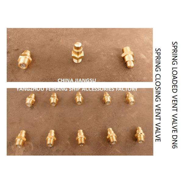 DN6 Brass Spring Loaded Vent Valve with CB/T3778-1999 Standard and Self Closing Function