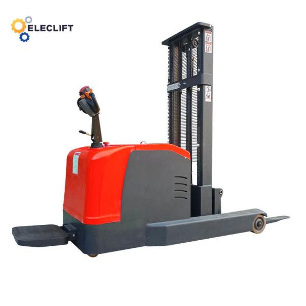 Pneumatic Tire Warehouse Forklift Trucks Electric Reach Stacker For Logistics Operations