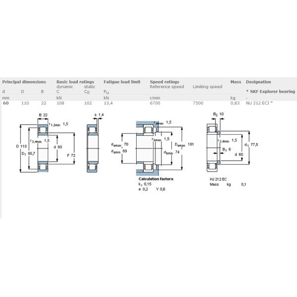 Steel Cage Cylindrical Roller Bearings with Removable Inner Ring , C3