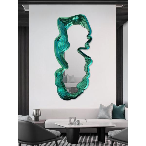 Electroplated Jade Mirror High-End Sales Department Negotiation Area Background