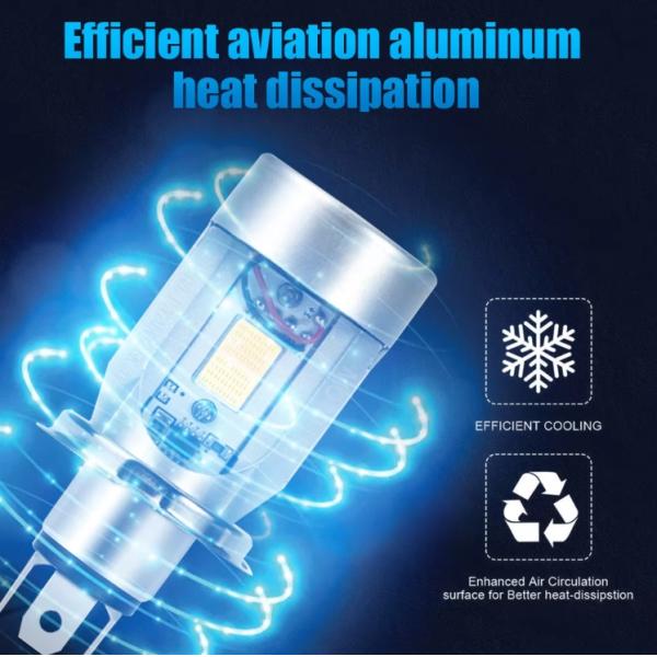 COB Angel Eye 20W LED Headlamp Motorcycles Light H4 LED Headlight