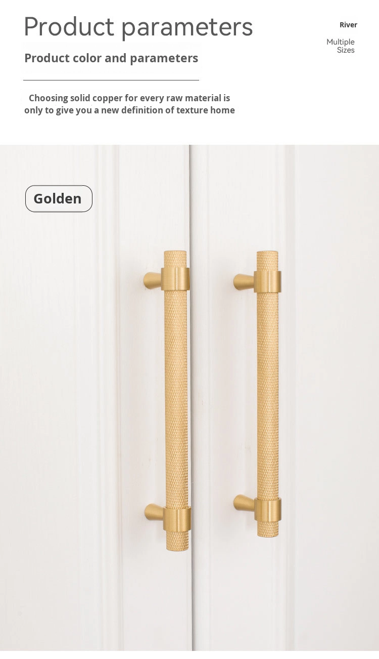 Modern Single Hole Copper Handle Wardrobe Cabinet Light Luxury Gold Mesh Brass Shoe Drawer Factory Wholesale