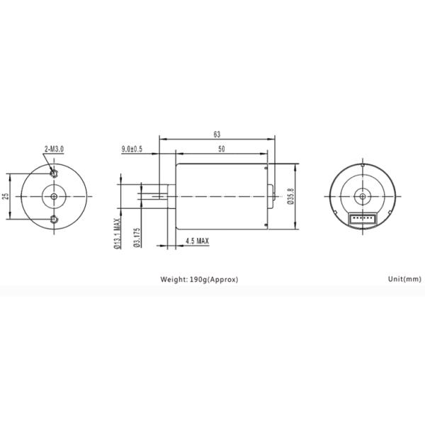 1.4A Diaphragm Pump Motor Low EMC 36mm Brushless Air Pump Motor