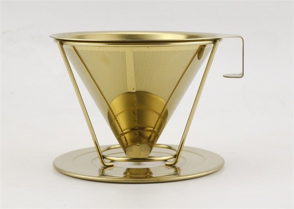 Custom Logo Paperless Coffee Dripper With Folded Edge Stand , FDA Certificate