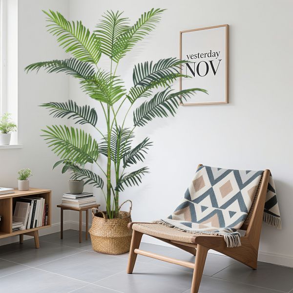 Wholesale Indoor Artificial Plants Faux Hawaii PalmPotted Plants For Indoor Decoration