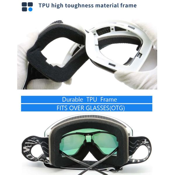 Customized Magnetic Snow Goggles with UV400 Protection and Optional Face Foam Layers