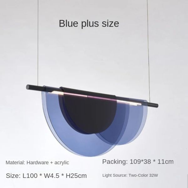 Nordic Blue Amber Acrylic Pendant Lights Living Room Makaron Hanging Lamp（WH-AP-680）