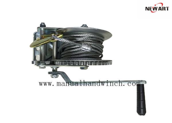10m Cable Manual Hand Winch 1000lbs A3 Steel Zinc Plated Mini Marine Trailer Winch