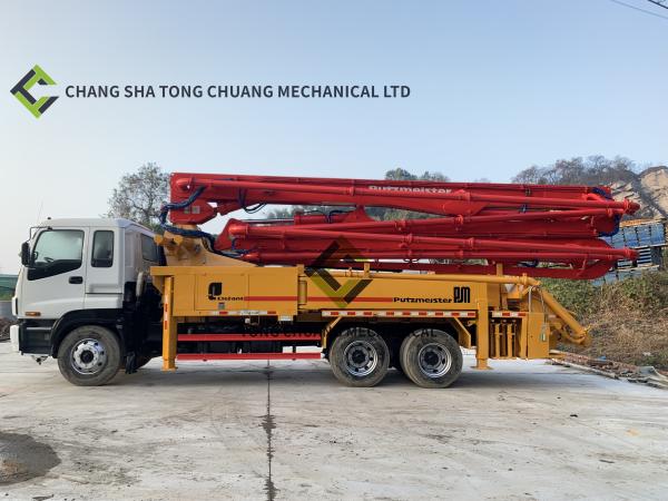 Em 2009 Refabricado Usado Caminhão de Bomba de Concreto Putzmeister 36 Meter