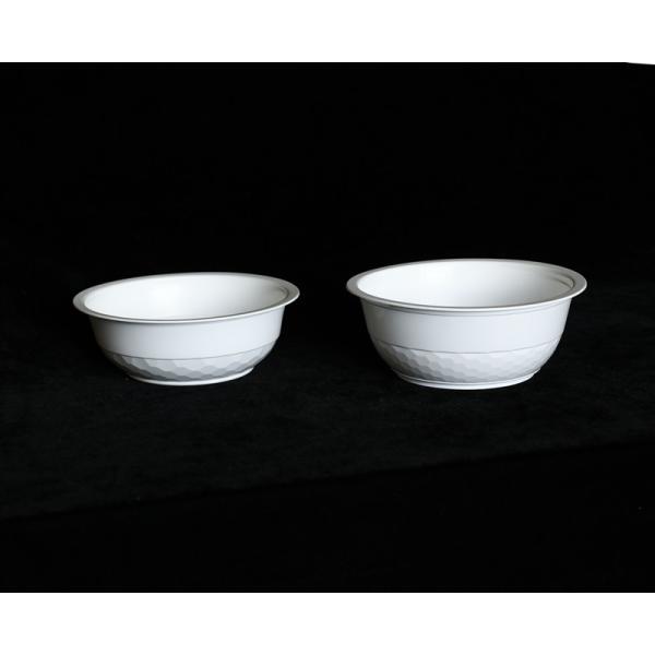 600Ml White Disposable Plastic Bowl 20 Oz Disposable Soup Bowls Meat Cereal