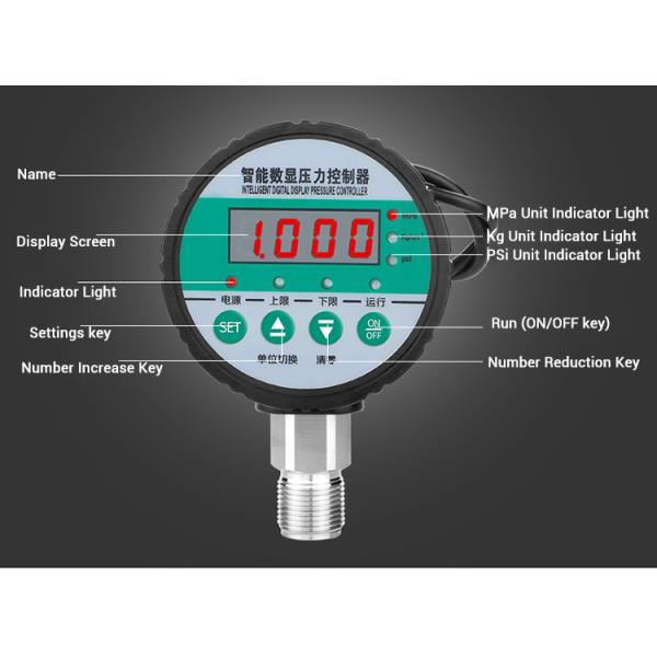 80mm Electronic Display Screen Threaded Pressure Measuring Instrument for OEM Support