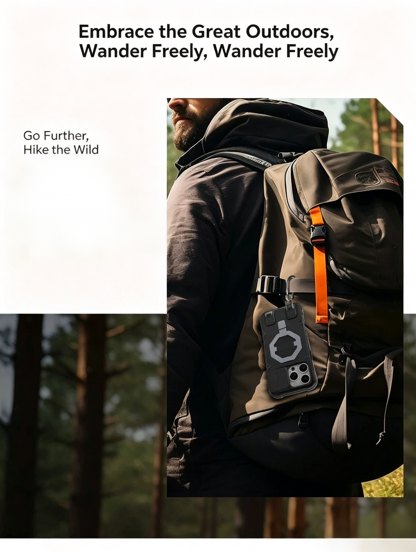 Rugged Outdoor Phone Case with Industrial-Grade Shockproof Protection, Magnetic Kickstand, and Lanyard Hole
