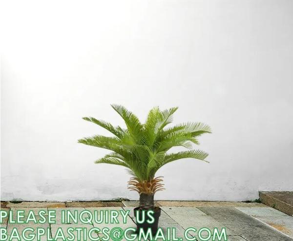 Gorgeous Cycas Revoluta Sago Palm Tree Artificial Plant with Nursery Pot, Feel Real Technology, 28 Long & Giant