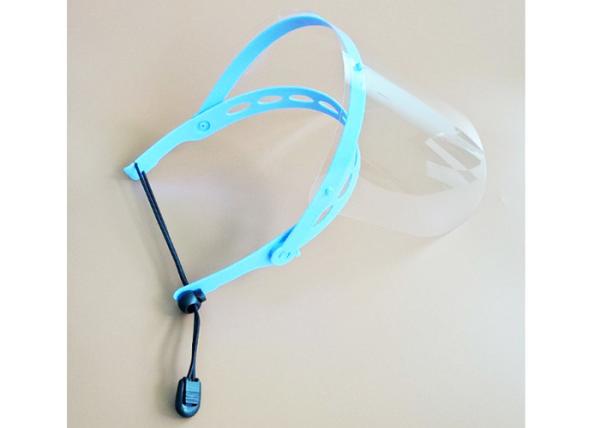 Clear Breathable PPE Headband Face Shield With Elastic Headband That Attaches To Hat