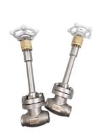 Robinet d'arrêt sphérique cryogénique cryogénique du robinet d'arrêt sphérique de soudure de la prise PN40 SS304 SS316