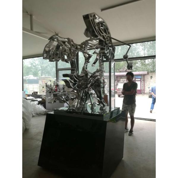 mirror polished stainless steel sculpture for art studio ,China stainless steel Sculpture supplier
