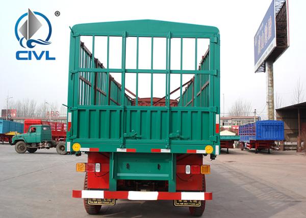 2 Axle Fence Semi Trailer Trucks For Transport Livestock