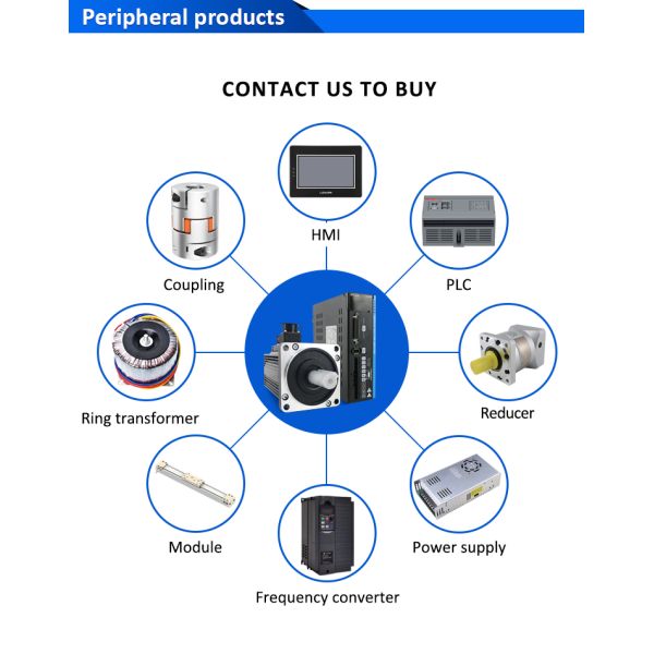 Lichuan AC Servo Motor Drivers Kit A5 Series 4.0N.m 1.2KW 1200W 220V 5A/6A 3000RPM IP65