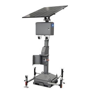 Hot Sale Solar Surveillance Tower With Camera Traffic Control Areas Mobile Solar Light Tower