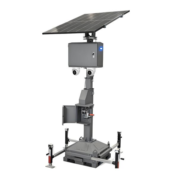 Solar Surveillance Light Tower High Efficiency LED Mobile Light Tower Eco friendly Solar Powered Light Tower