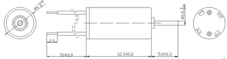 мотор мотора 3.7V 6mm Coreless зубной щетки 0.35W 28100rpm вибрируя