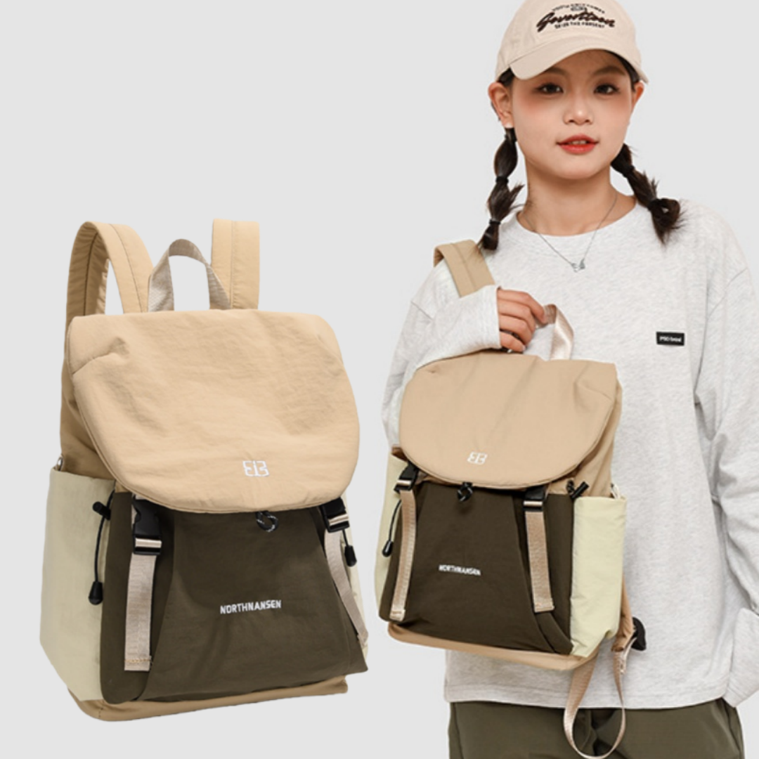 Colefa Reducing Burden Dopa-mine Color Blocking Travel Large Capacity Lightweight Commuting Leisure New Drawstring Backpack