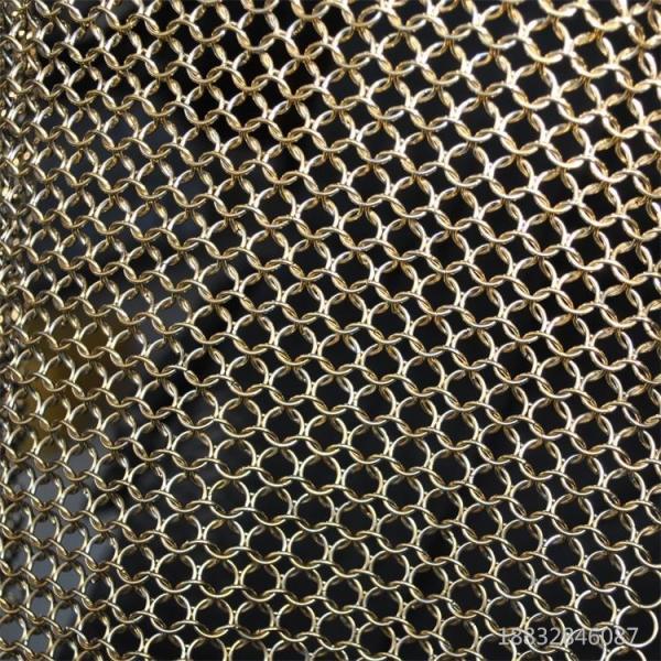 Beautiful Gold Ring Decorative Wire Mesh 1.0mm Diameter