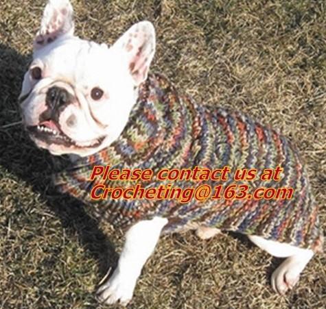 Dog snowflake pattern jacquard sweater, sweaters, crochet Pet Sweater, knit dog sweaters
