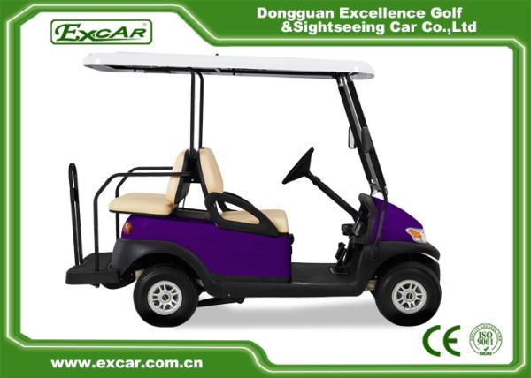 Carro bonde a pilhas roxo 4 Seater do clube do carro 48V do golfe mini