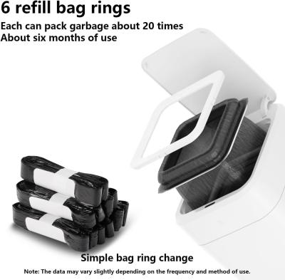 Sacs à ordures en PE Sacs à ordures automatiques biodégradables Sacs à ordures noirs personnalisés pour les poubelles auto-emboîtées