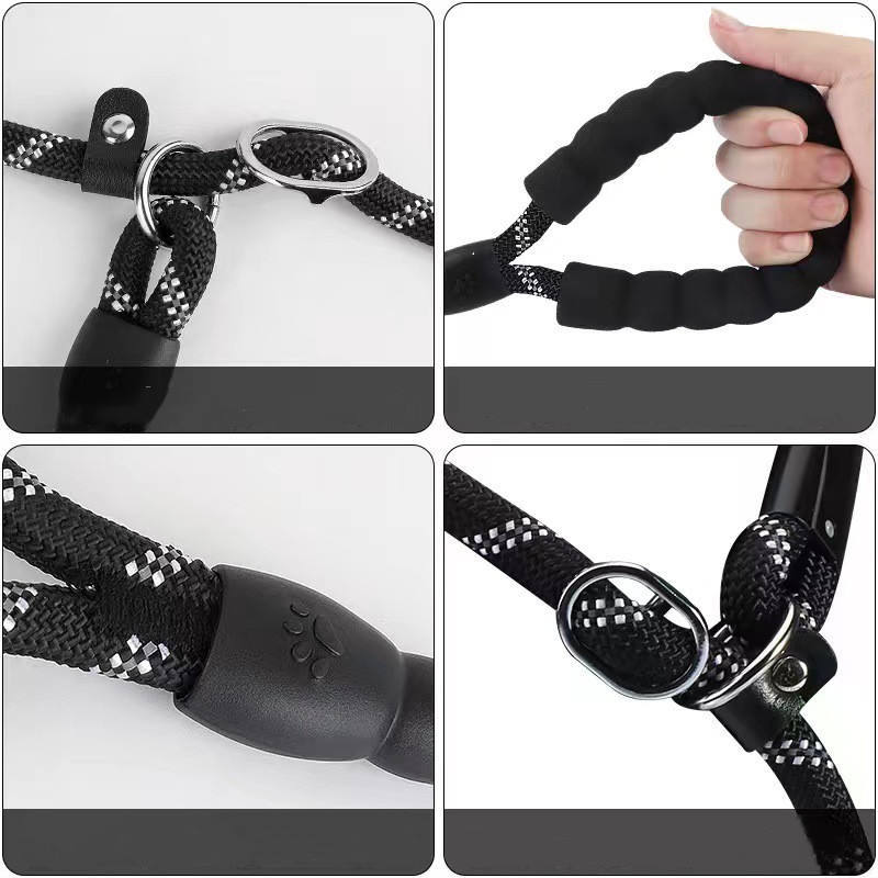 Reflective Bite Resistant Adjustable Length Dog Leash Pet Leash For Safe Walking
